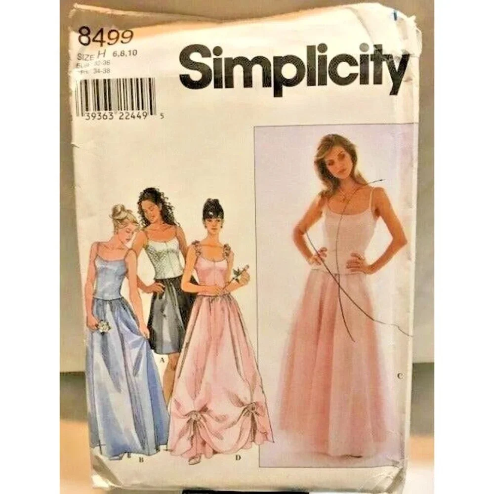 #8499 Simplicity Womens evening gown dress sewing pattern 6-10